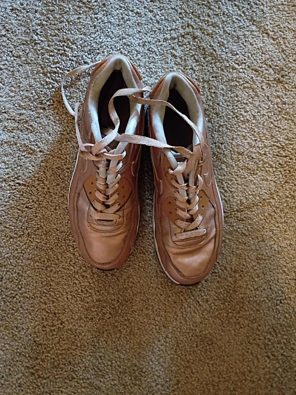 Women’s Rose Gold Nike  Lace-Up Sneakers